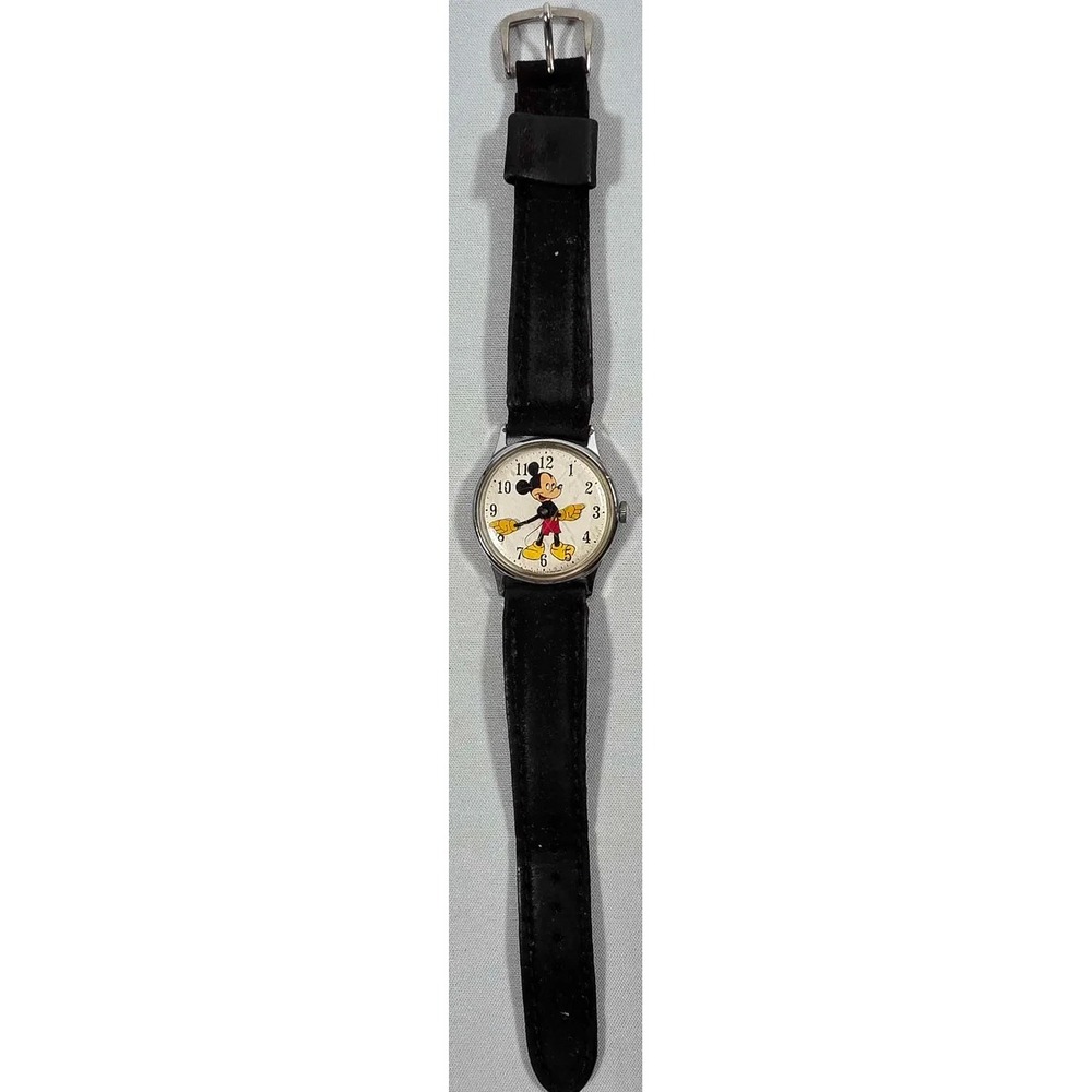 Mens Vintage Timex Mickey Mouse Walt Disney Production Wind Up Watch Untested